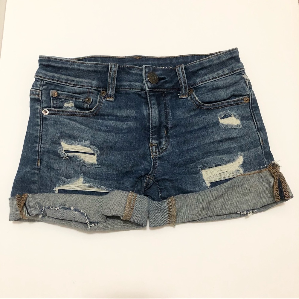 American Eagle Jean Denim Distressed Shorts